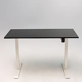 Birou reglaj electric IntelliFlex 2 motoare, controler digital cu memorie, sistem anticoliziune, cadru alb, blat negru 140x70 cm, nou